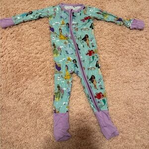 Baby zippy Pajama with Princess Print